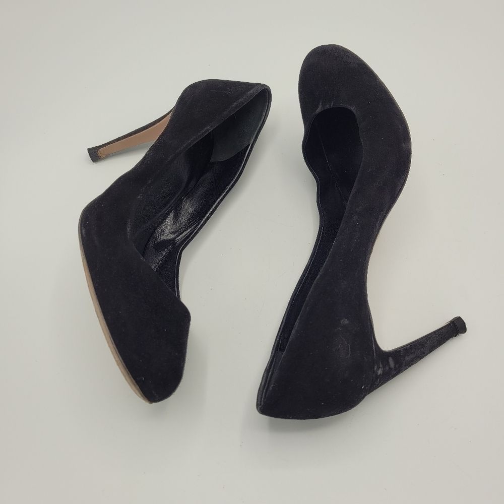 Gucci Suede Classic Stilleto Pump Black Leather 38 - Picture 6 of 9